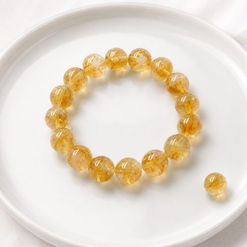 Natural Golden Garden Quartz Bracelet – Abundance, Prosperity & Growth
