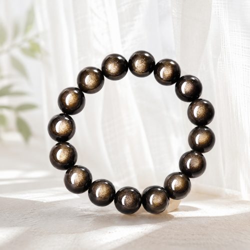 Golden Obsidian Bracelet – Protection, Wealth & Inner Strength